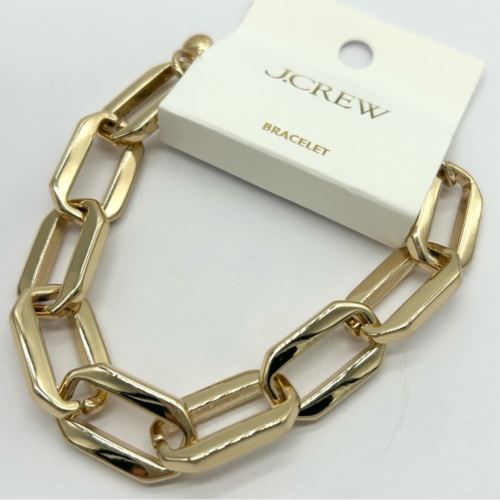 J. Crew Chunky Gold Link Bracelet NWT